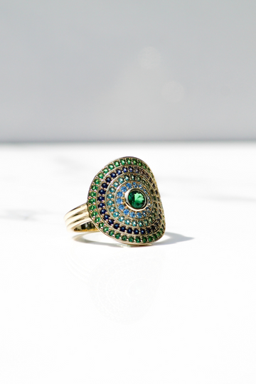 UTOPIA RING- AQUA MOSS